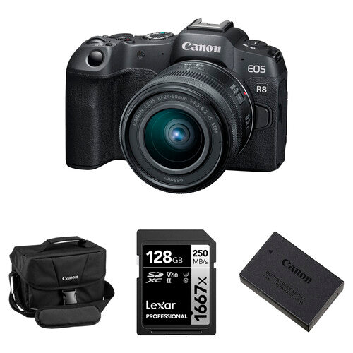 Canon EOS R8 Camera With 24-50mm F/4.5-6.3 IS STM Lens, Bundle With Complete Kit 5803C012 K - View #5